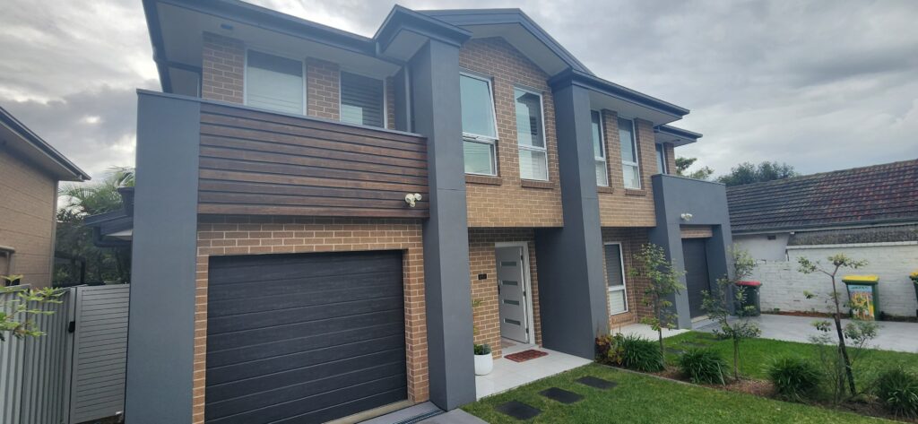 Exterior house painting in Sutherland Shire – surfaces prepared and masked before coating